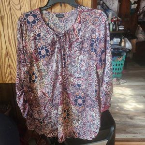 RUE 21 WOMENS BOHO BLOUSE SIZE LARGE ~ BEAUTIFUL